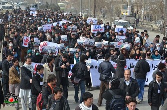 The protests against the killings of Hazaras in Kuetta