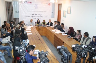 Implementing first advocacy activity Provincial level (Press conference) Kabul