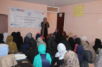 Civic and Voter education training in JabarKhan village District 13-Kabul